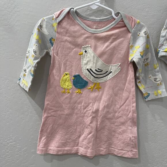 Baby Boden Pink Chicken Long Sleeve Dress & Bloomers - Picture 2 of 8